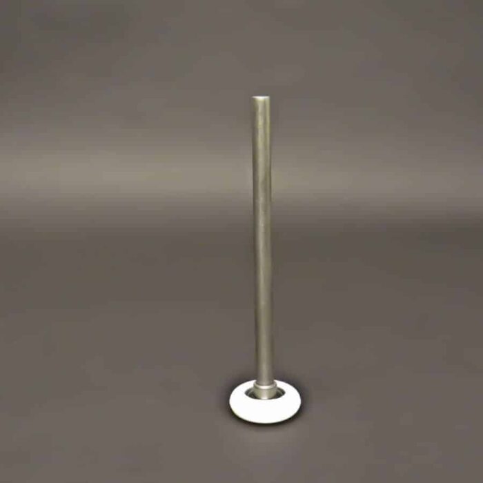 Rol 2"/51mm nylon loopvlak met lange RVS as, 180 mm, 125kg
