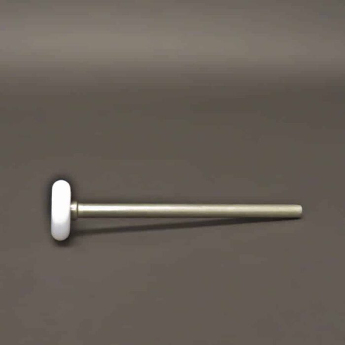 Rol 2"/51mm nylon loopvlak met lange RVS as, 180 mm, 125kg - Afbeelding 2