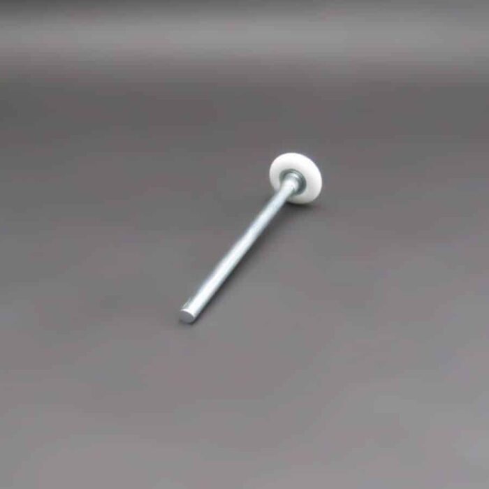 Rol 2" / 51mm nylon loopvlak lange verzinkte as, 180 mm - Afbeelding 5