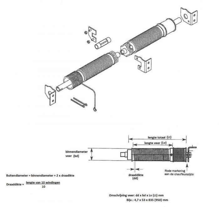 Veer 3.4x315mm B.Z.  incl. pluggen,FIT - Afbeelding 2