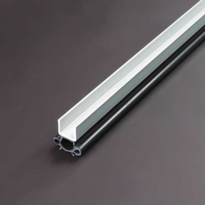 Bodemrubber PVC incl. montage-U lgt.2500mm, houten roldeur