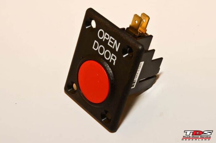 Kunststof inbouw drukknop (rood/open) enkel elektrisch, Parker