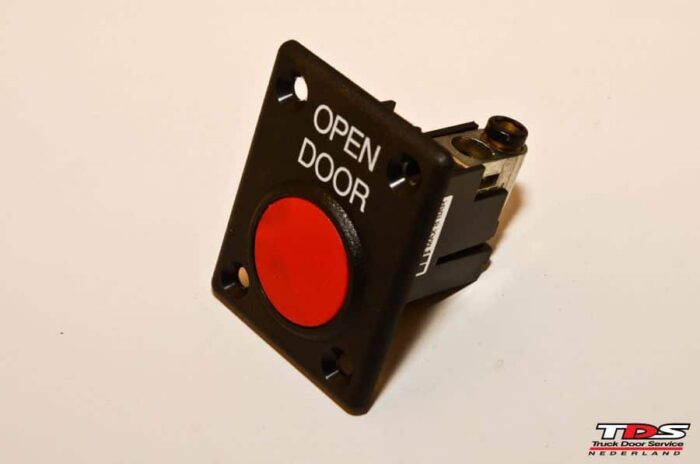 Kunststof inbouw drukknop (rood/open) enkel pneumatisch NC, Parker